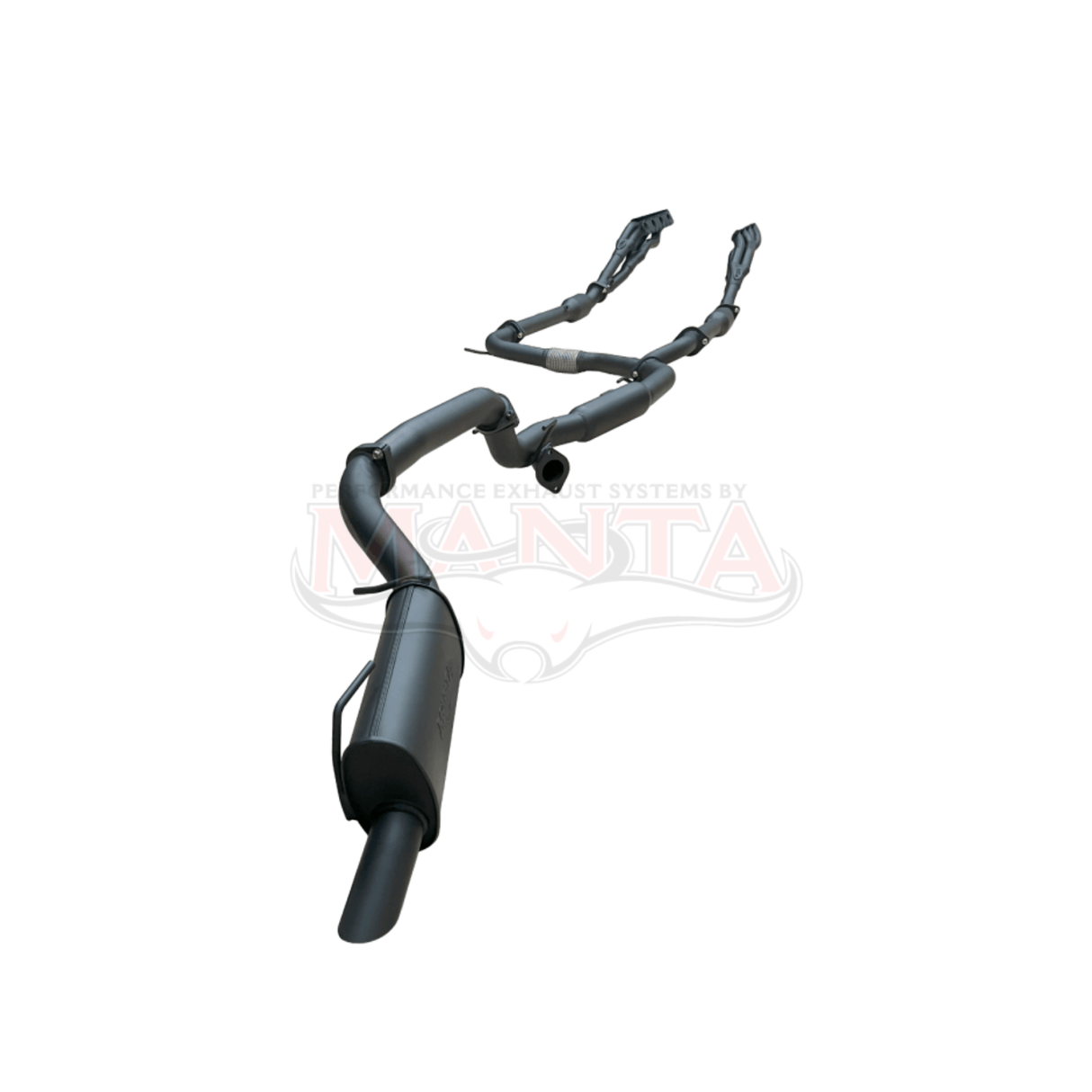 MANTA ENGINE BACK EXHAUST SYSTEM WITH HOTDOG CENTRE & BI-MODAL INTEGRATION FITS NISSAN PATROL Y62 WARRIOR 5.6L V8 2023-2026 (MKNI0130)