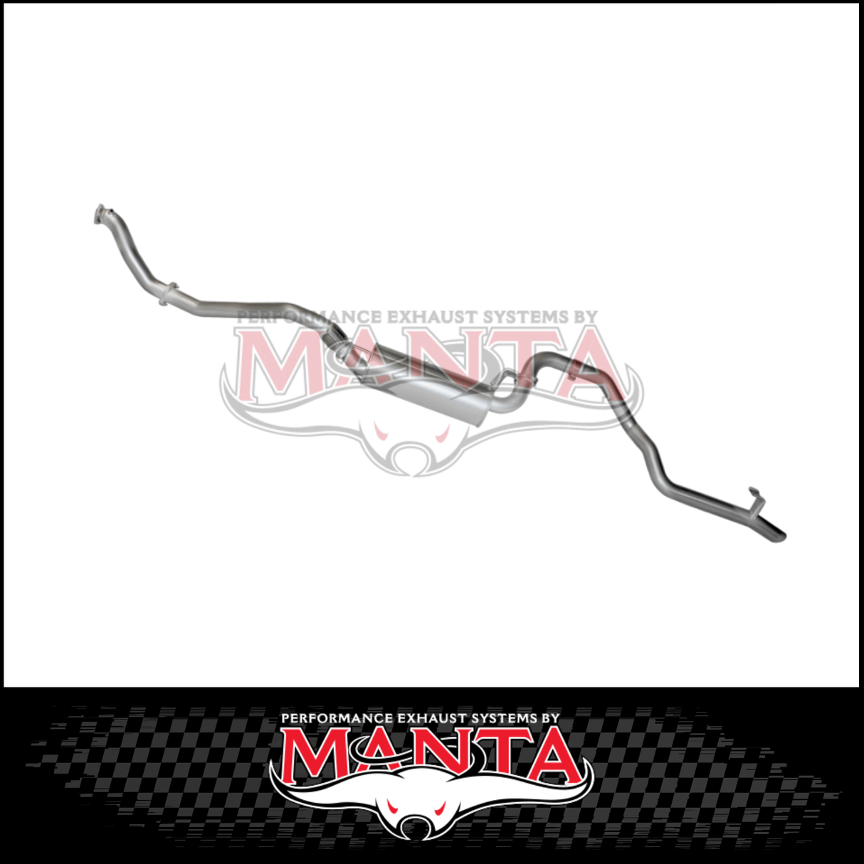 MANTA 3" TURBO BACK EXHAUST SYSTEM WITH MUFFLER FITS TOYOTA LANDCRUISER HZJ105R 4.2L 1HZ WITH 3 BOLT GARRETT TURBO 1998-2007 (MKTY0036)