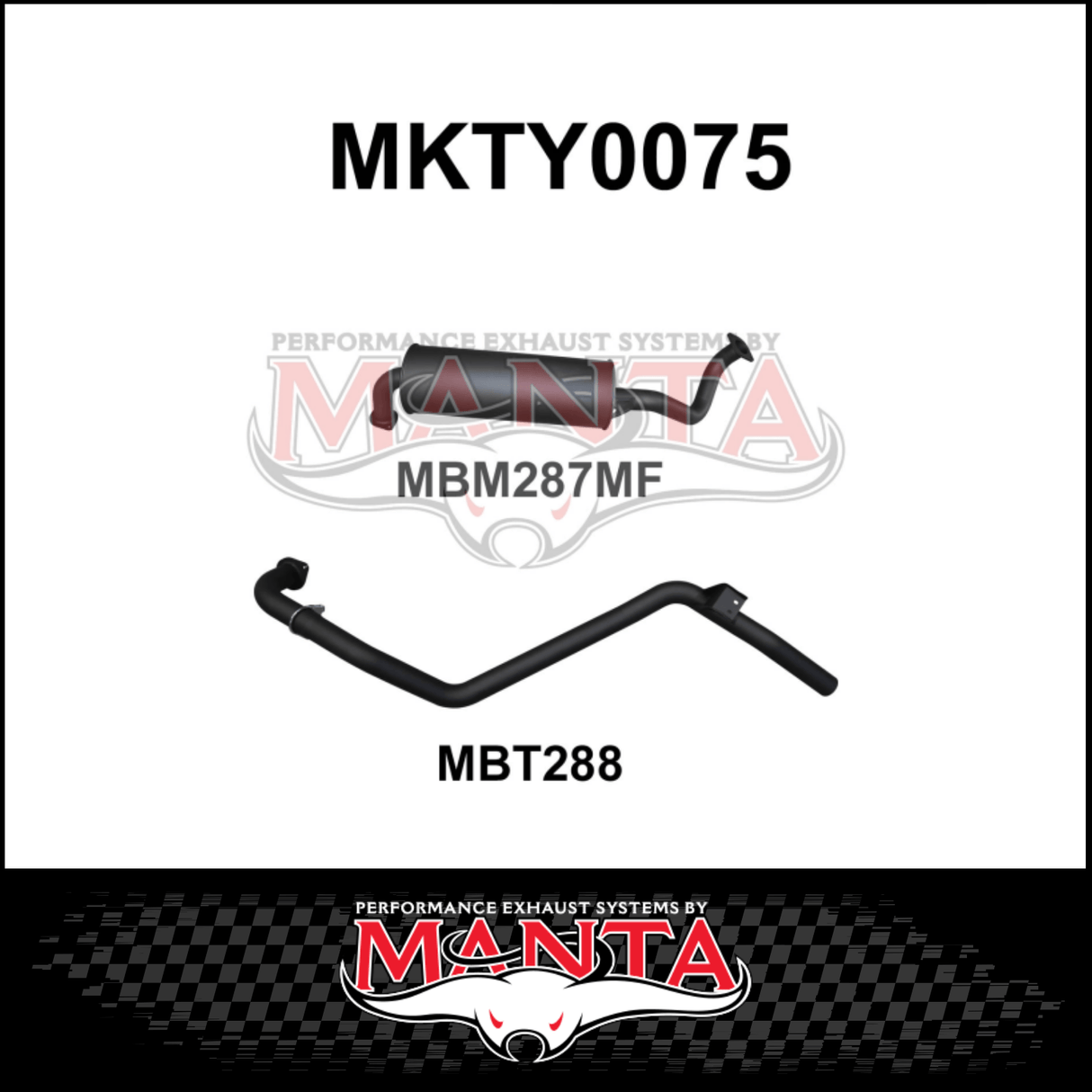 MANTA 2.5" ENGINE PIPE BACK EXHAUST SYSTEM FITS TOYOTA LANDCRUISER HZJ80R 4.2L 1HZ DIESEL 1990-1997 (MKTY0075)