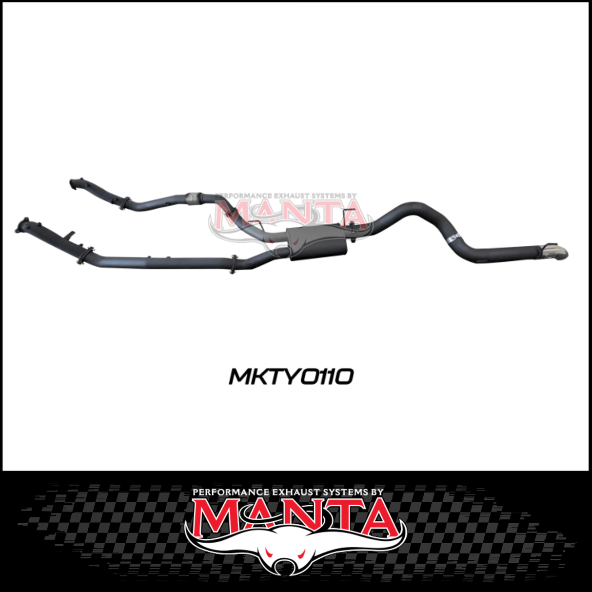 MANTA 3" TWIN INTO SINGLE 4" TURBO BACK EXHAUST SYSTEM FITS TOYOTA LANDCRUISER VDJ200R 4.5L V8 2015-2021