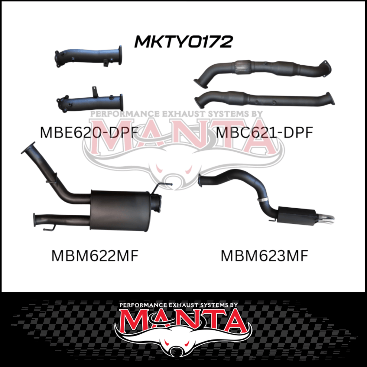 MANTA 3" TWIN INTO SINGLE 4" TURBO BACK EXHAUST SYSTEM FITS TOYOTA LANDCRUISER VDJ200R 4.5L V8 2015-2021