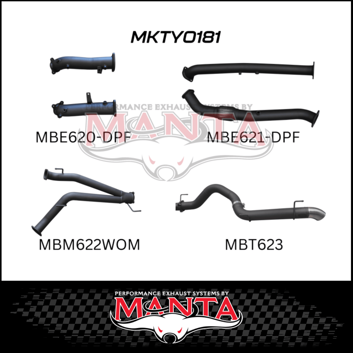 MANTA 3" TWIN INTO SINGLE 4" TURBO BACK EXHAUST SYSTEM FITS TOYOTA LANDCRUISER VDJ200R 4.5L V8 2015-2021