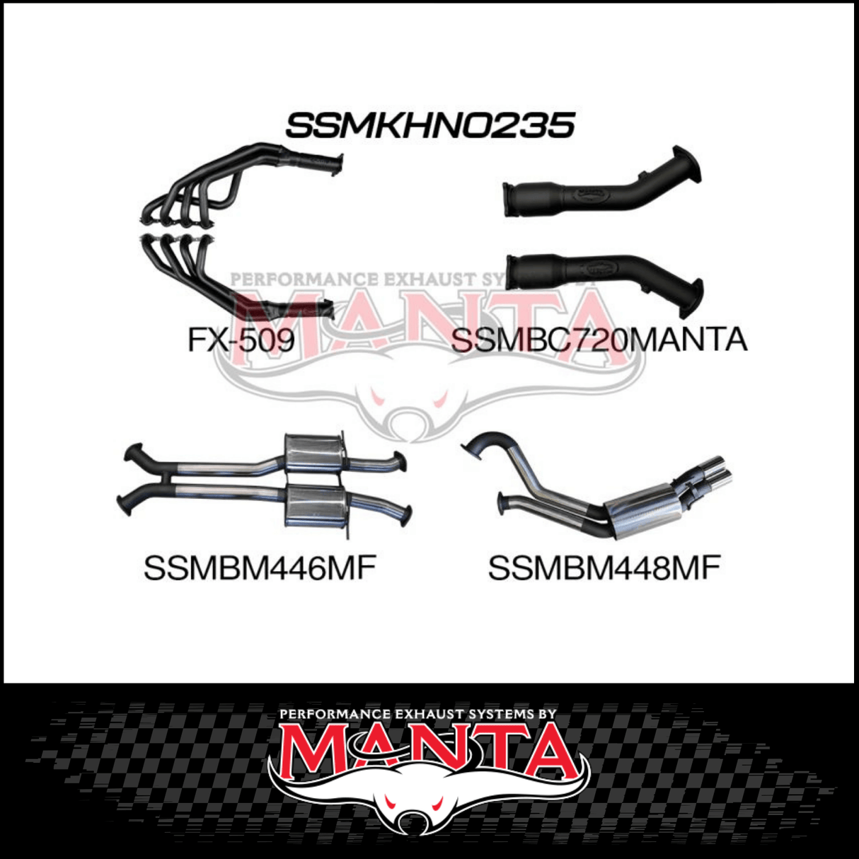 MANTA ENGINE BACK EXHAUST SYSTEM FITS HOLDEN COMMODORE VU VY VZ 5.7L 6.0L V8 UTE (SSMKHN0235-C)