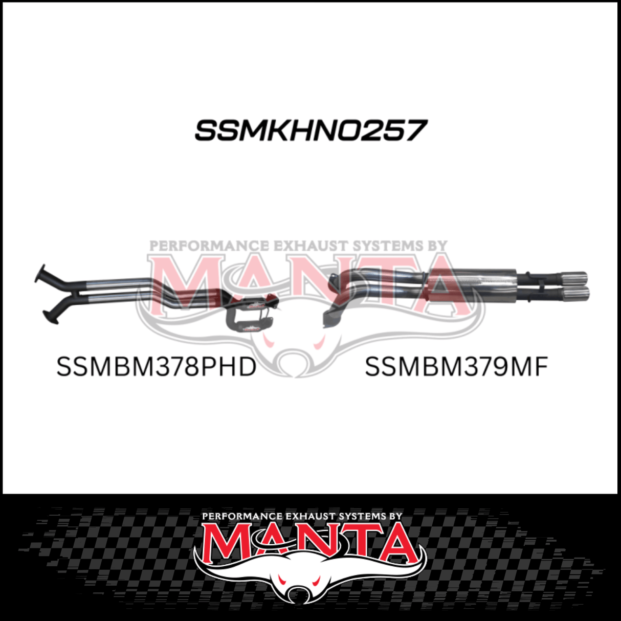 MANTA STAINLESS STEEL TWIN 2.5" CATBACK EXHAUST SYSTEM FITS HOLDEN CREWMAN VY VZ 5.7L V8 AWD 10/2003-1/2006 - HOTDOGS/MUFFLER (SSMKHN0257)