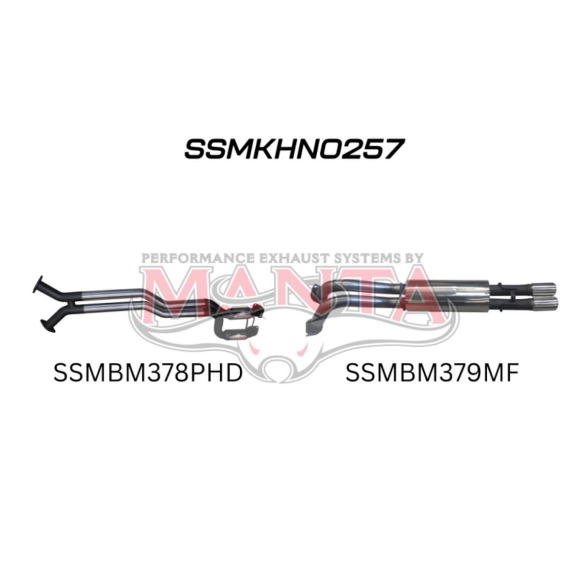 MANTA STAINLESS STEEL TWIN 2.5" CATBACK EXHAUST SYSTEM FITS HOLDEN CREWMAN VY VZ 5.7L V8 AWD 10/2003-1/2006 - HOTDOGS/MUFFLER (SSMKHN0257)