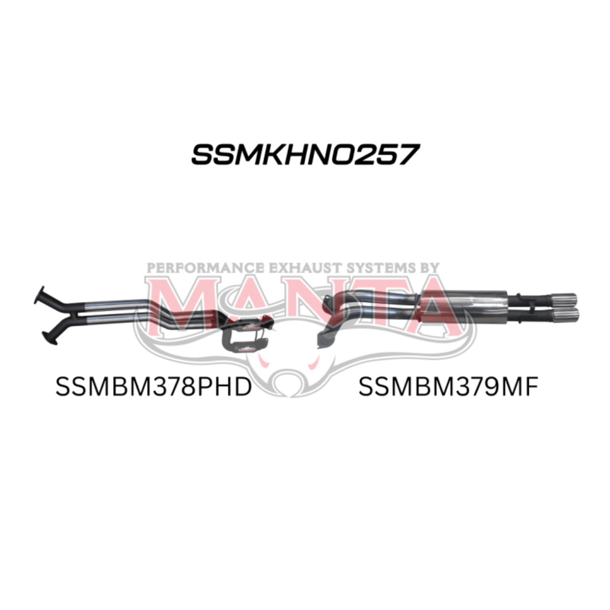 MANTA STAINLESS STEEL TWIN 2.5" CATBACK EXHAUST SYSTEM FITS HOLDEN CREWMAN VY VZ 5.7L V8 AWD 10/2003-1/2006 - HOTDOGS/MUFFLER (SSMKHN0257)