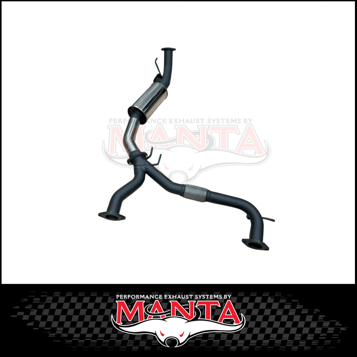 MANTA 3" STAINLESS STEEL MID SECTION WITH RESONATOR & BI-MODAL INTEGRATION FITS NISSAN PATROL Y62 WARRIOR 5.6L V8 2023-2026 (SSMKNI0125)