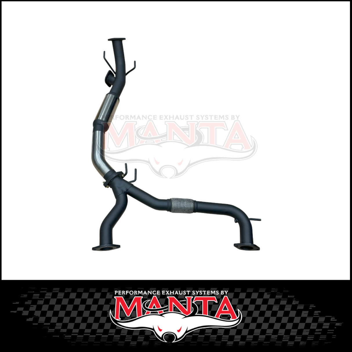 MANTA 3" STAINLESS STEEL MID SECTION WITH HOTDOG & BI-MODAL INTEGRATION FITS NISSAN PATROL Y62 WARRIOR 5.6L V8 2023-2026 (SSMKNI0127)
