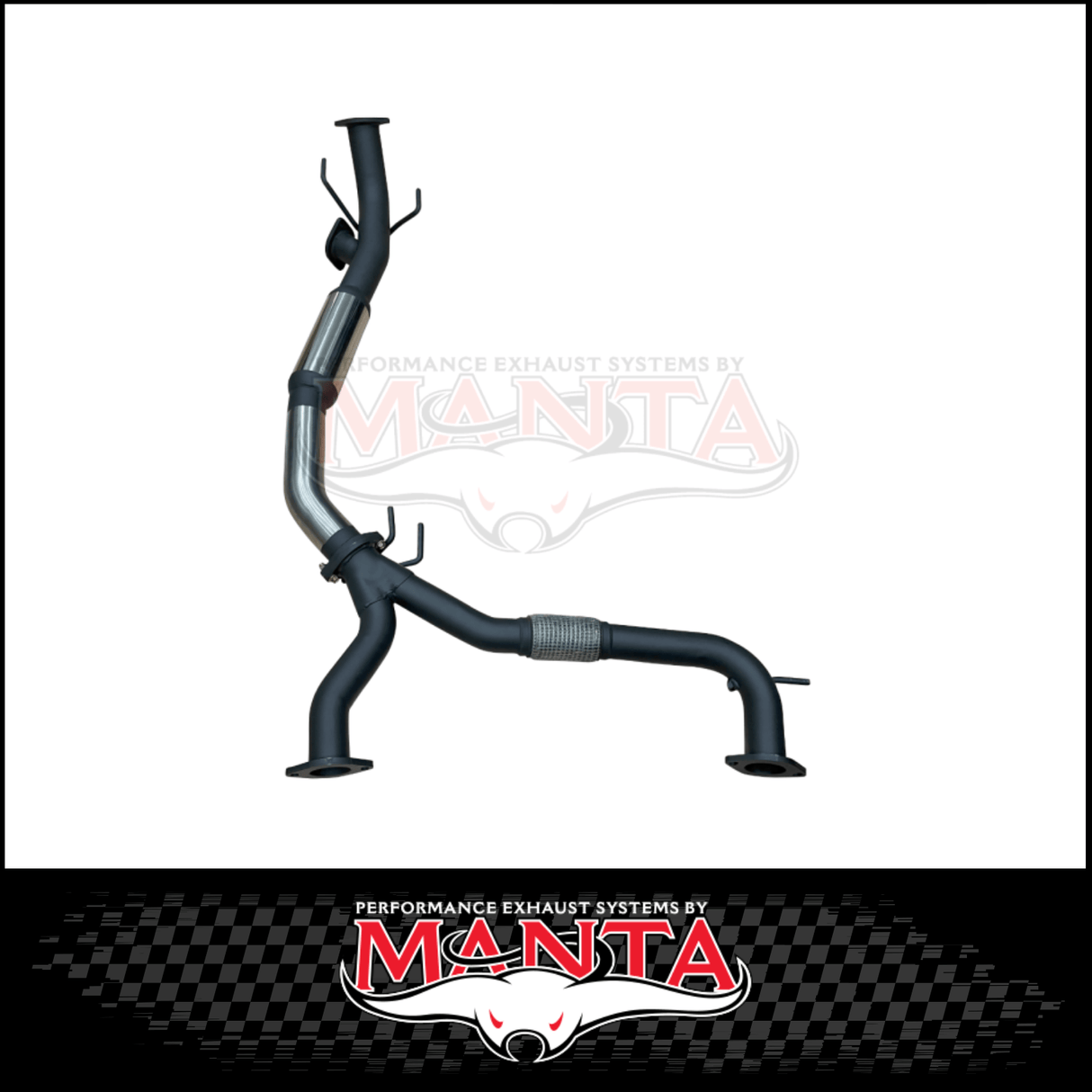 MANTA 3" STAINLESS STEEL MID SECTION WITH HOTDOG & BI-MODAL INTEGRATION FITS NISSAN PATROL Y62 WARRIOR 5.6L V8 2023-2026 (SSMKNI0127)