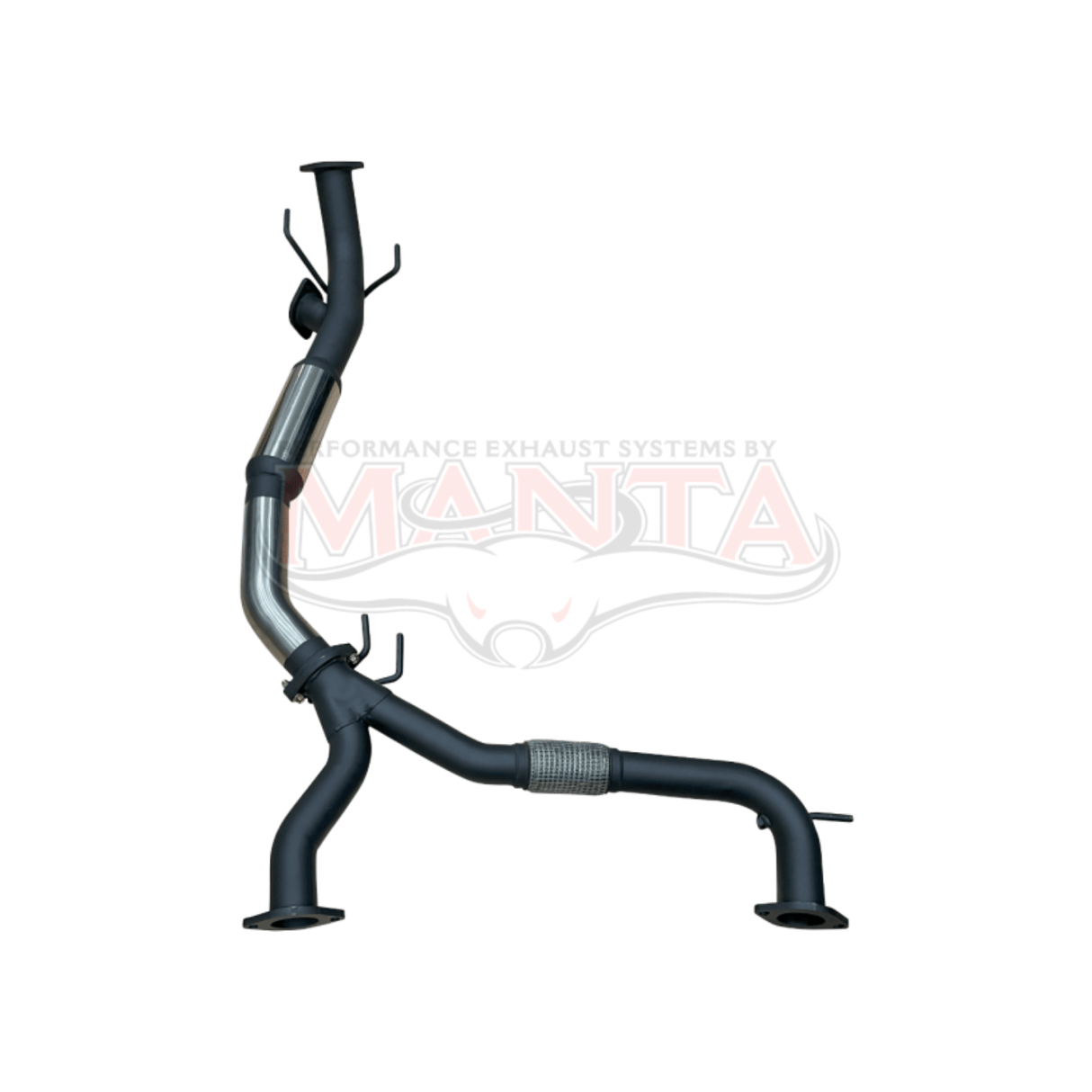 MANTA 3" STAINLESS STEEL MID SECTION WITH HOTDOG & BI-MODAL INTEGRATION FITS NISSAN PATROL Y62 WARRIOR 5.6L V8 2023-2026 (SSMKNI0127)