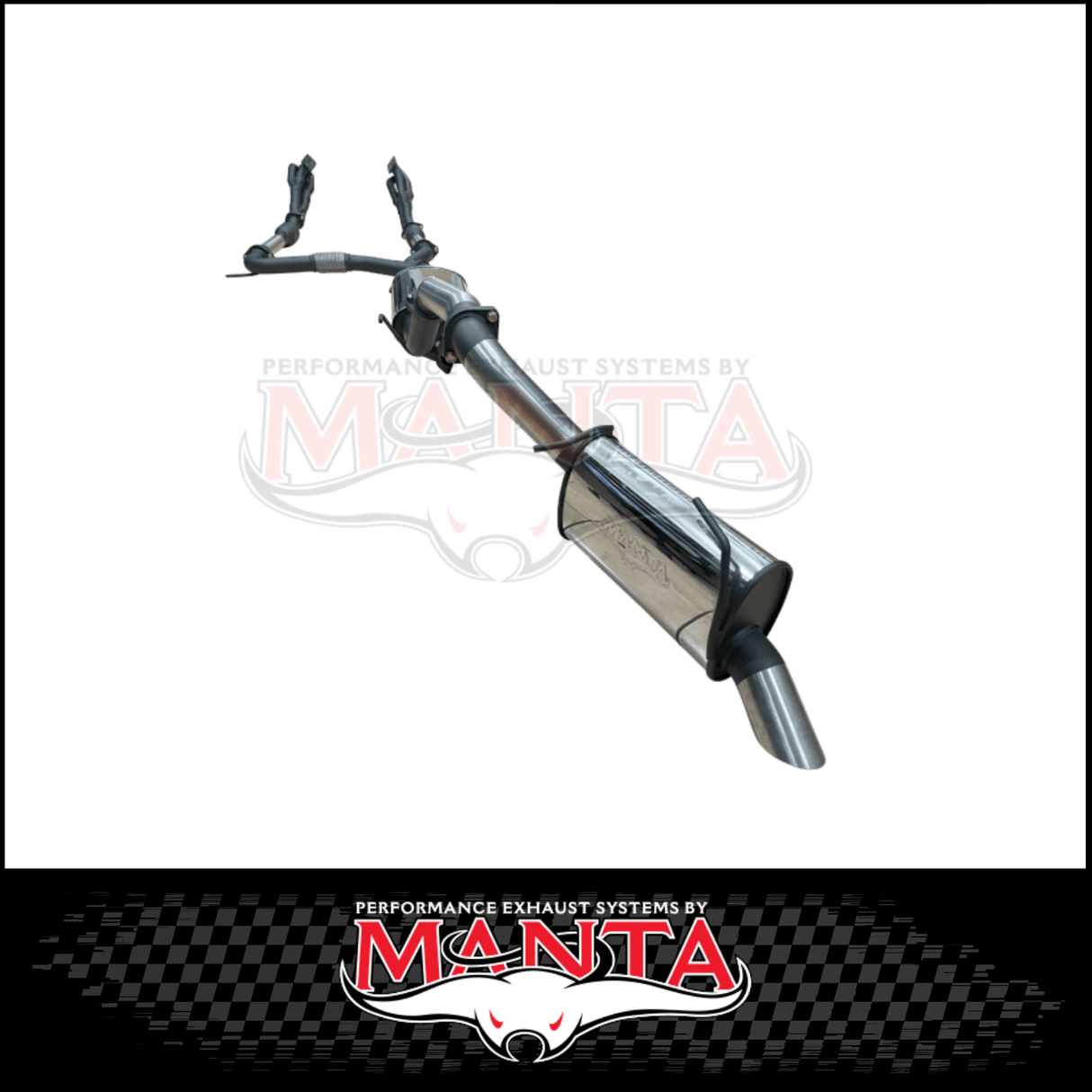 MANTA ENGINE BACK STAINLESS STEEL EXHAUST SYSTEM WITH MUFFLER CENTRE & BI-MODAL INTEGRATION FITS NISSAN PATROL Y62 WARRIOR 5.6L V8 2023-2026 (SSMKNI0128)