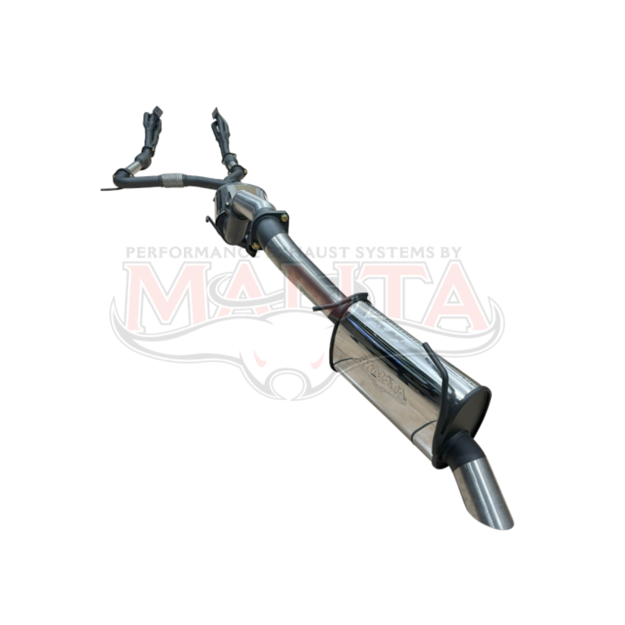 MANTA ENGINE BACK STAINLESS STEEL EXHAUST SYSTEM WITH MUFFLER CENTRE & BI-MODAL INTEGRATION FITS NISSAN PATROL Y62 WARRIOR 5.6L V8 2023-2026 (SSMKNI0128)