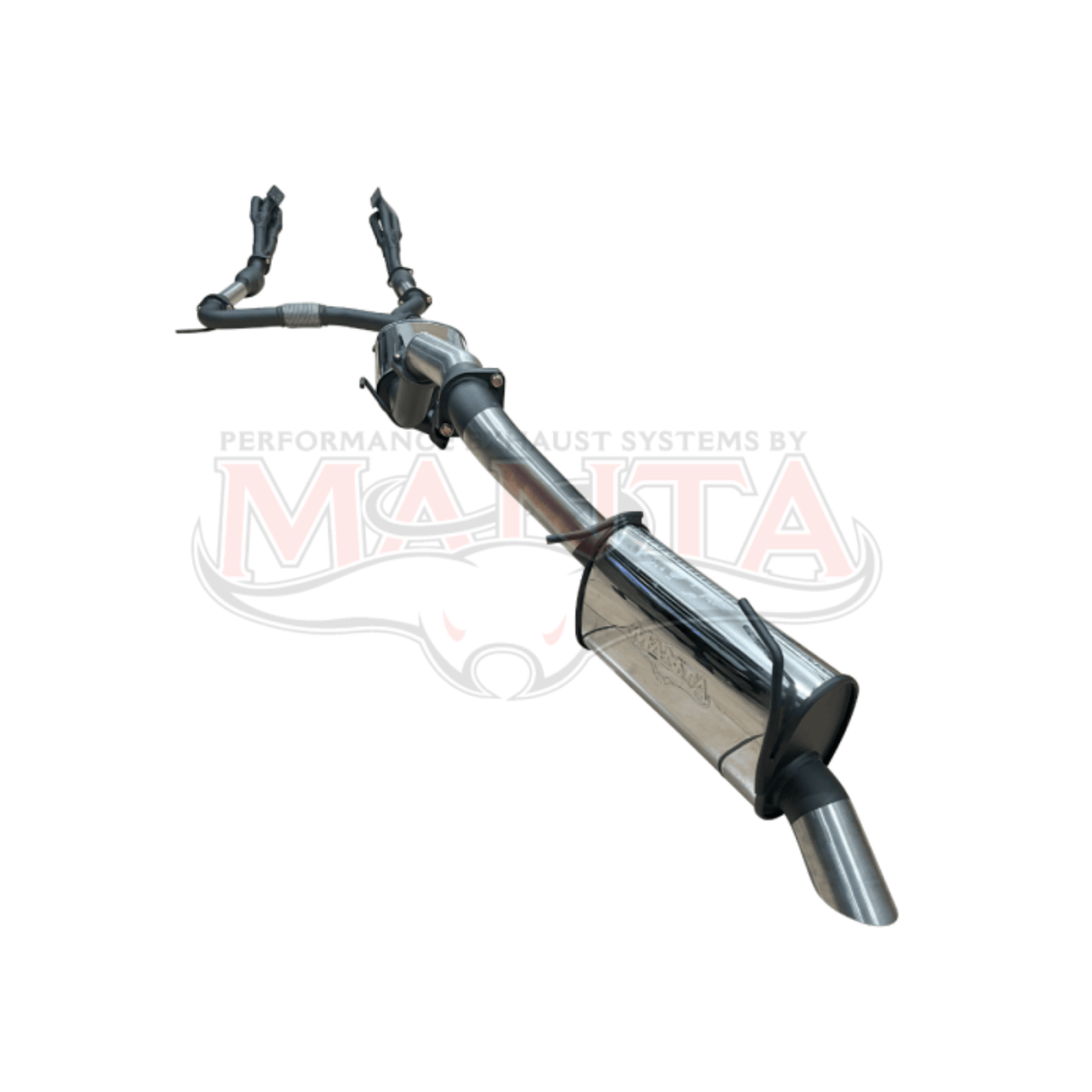 MANTA ENGINE BACK STAINLESS STEEL EXHAUST SYSTEM WITH MUFFLER CENTRE & BI-MODAL INTEGRATION FITS NISSAN PATROL Y62 WARRIOR 5.6L V8 2023-2026 (SSMKNI0128)