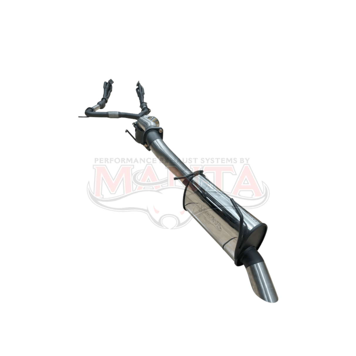 MANTA ENGINE BACK STAINLESS STEEL EXHAUST SYSTEM WITH RESONATOR CENTRE & BI-MODAL INTEGRATION FITS NISSAN PATROL Y62 WARRIOR 5.6L V8 2023-2026 (SSMKNI0129)