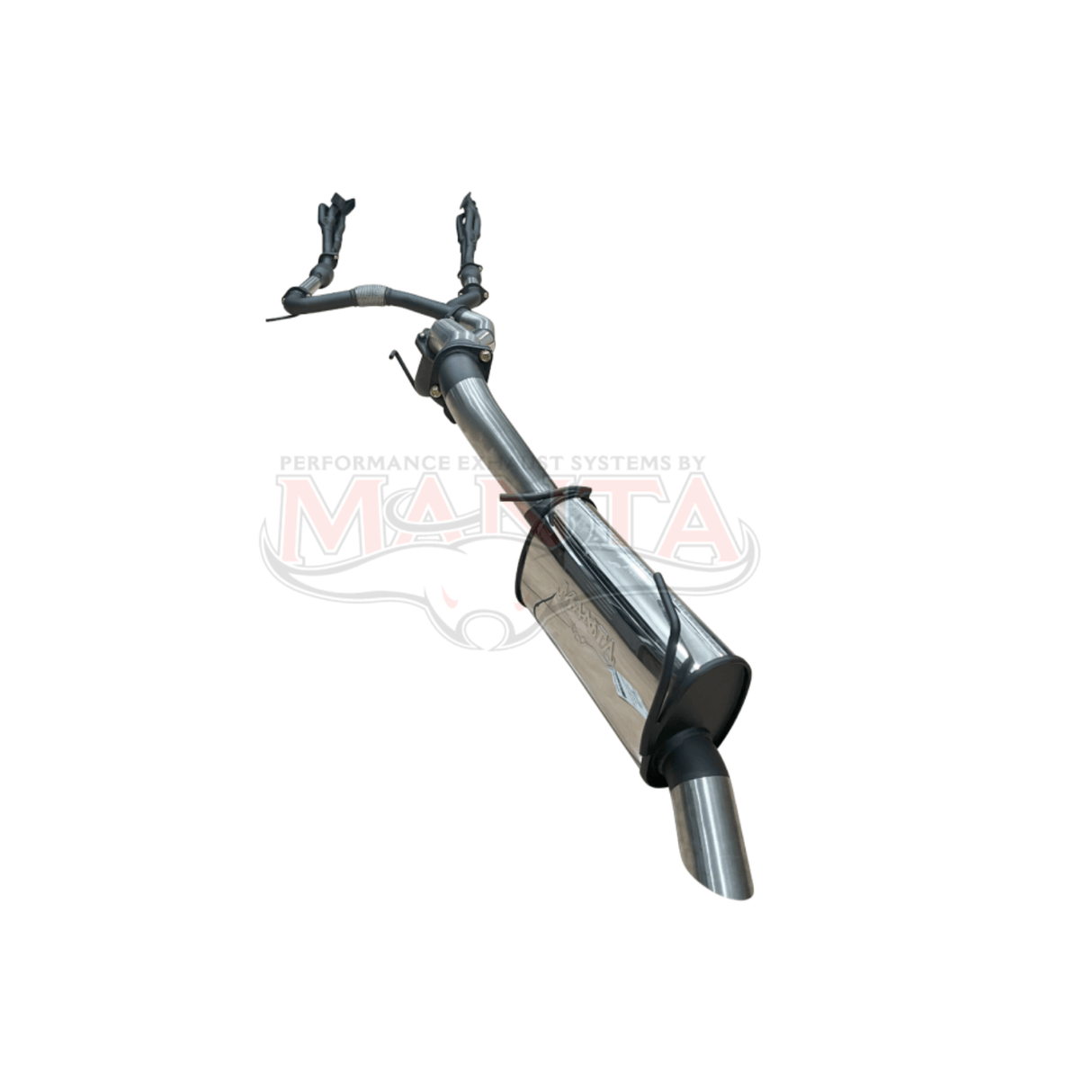 MANTA ENGINE BACK STAINLESS STEEL EXHAUST SYSTEM WITH HOTDOG CENTRE & BI-MODAL INTEGRATION FITS NISSAN PATROL Y62 WARRIOR 5.6L V8 2023-2026 (SSMKNI0130)