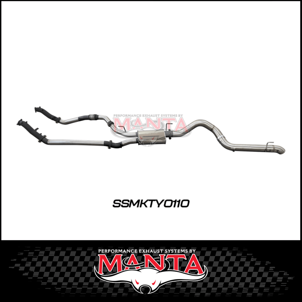 MANTA 3" TWIN INTO SINGLE 4" TURBO BACK EXHAUST SYSTEM FITS TOYOTA LANDCRUISER VDJ200R 4.5L V8 2015-2021