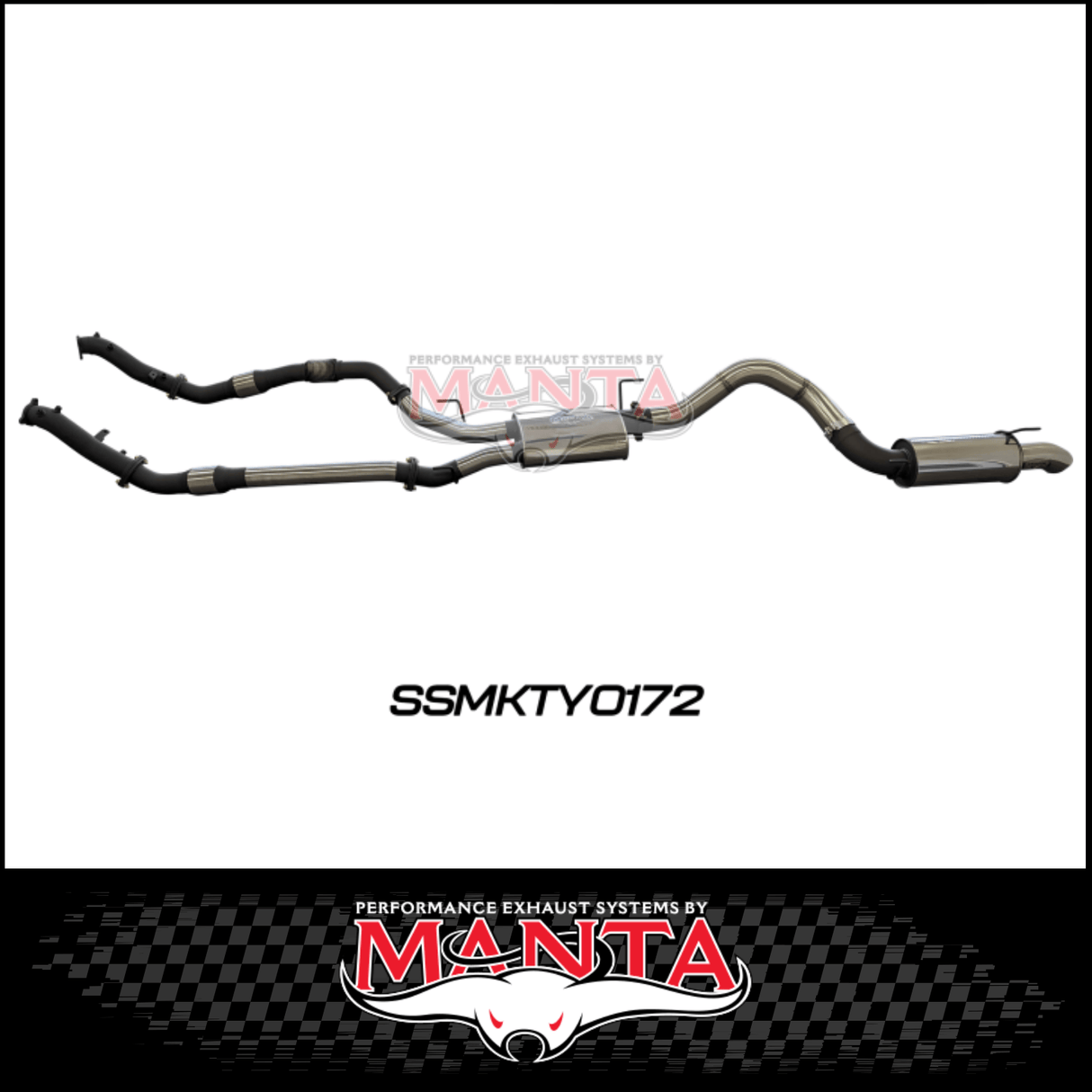 MANTA 3" TWIN INTO SINGLE 4" TURBO BACK EXHAUST SYSTEM FITS TOYOTA LANDCRUISER VDJ200R 4.5L V8 2015-2021