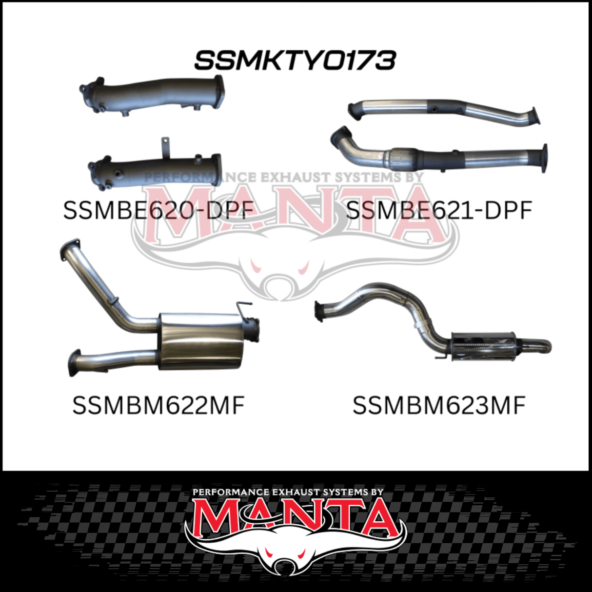 MANTA 3" TWIN INTO SINGLE 4" TURBO BACK EXHAUST SYSTEM FITS TOYOTA LANDCRUISER VDJ200R 4.5L V8 2015-2021