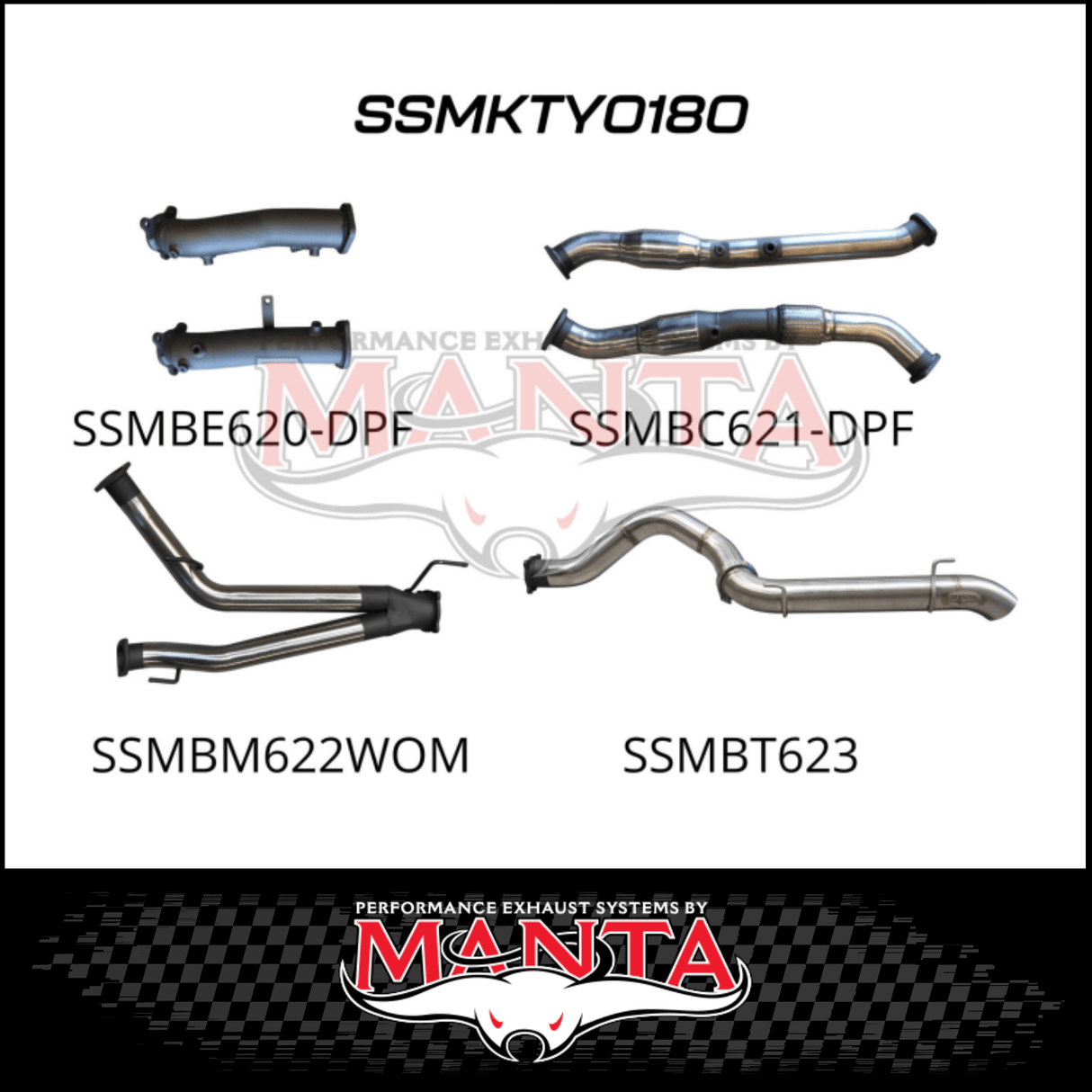 MANTA 3" TWIN INTO SINGLE 4" TURBO BACK EXHAUST SYSTEM FITS TOYOTA LANDCRUISER VDJ200R 4.5L V8 2015-2021