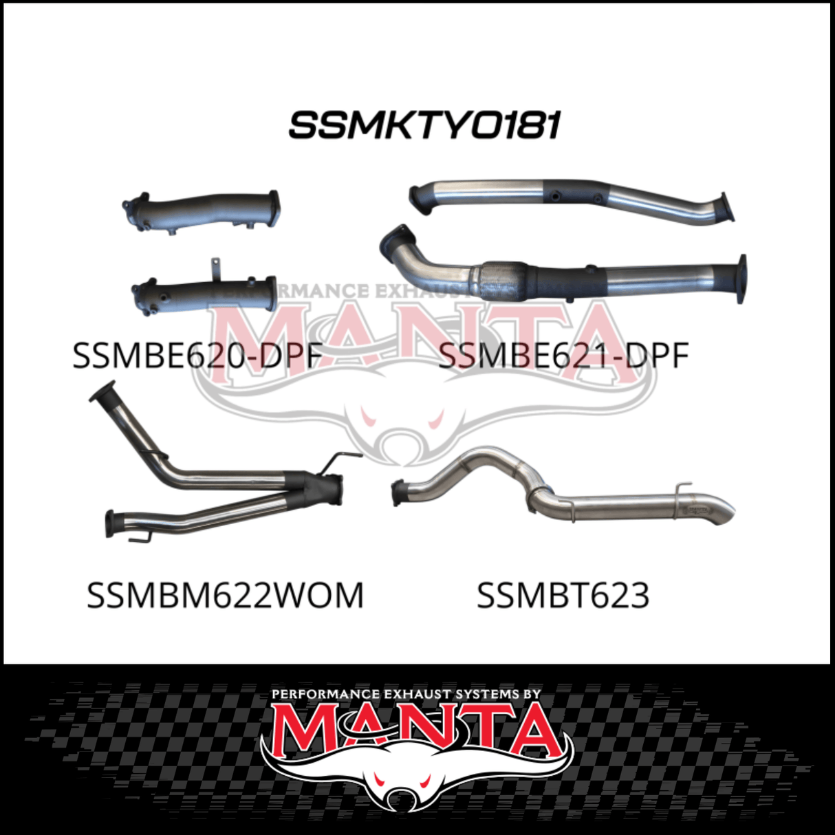 MANTA 3" TWIN INTO SINGLE 4" TURBO BACK EXHAUST SYSTEM FITS TOYOTA LANDCRUISER VDJ200R 4.5L V8 2015-2021
