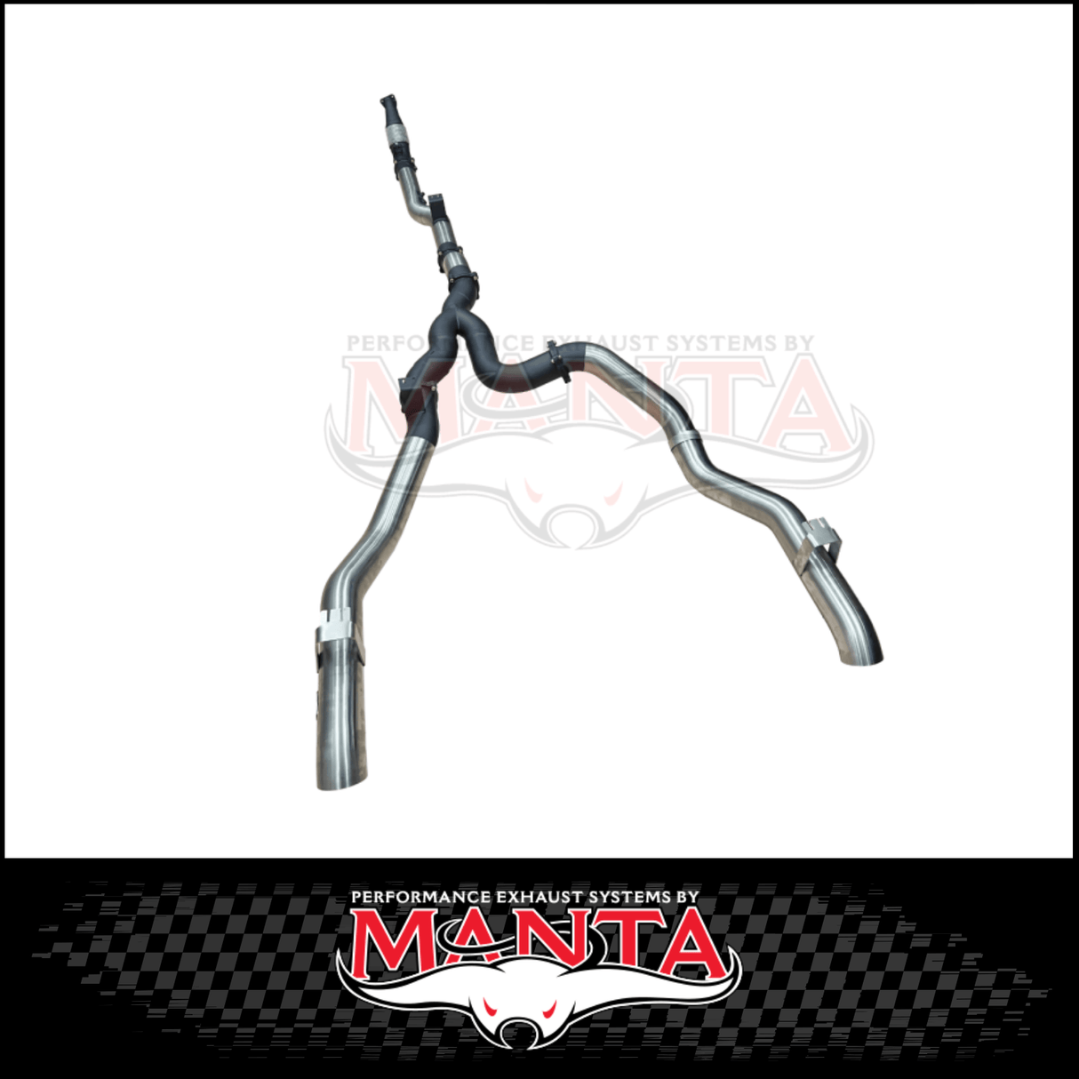 MANTA 4" STAINLESS STEEL DUAL TURBO BACK EXHAUST SYSTEM FITS TOYOTA LANDCRUISER VDJ79R 4.5L V8 2016-2025 - NO CAT/PIPE ONLY (SSMKTY0224)