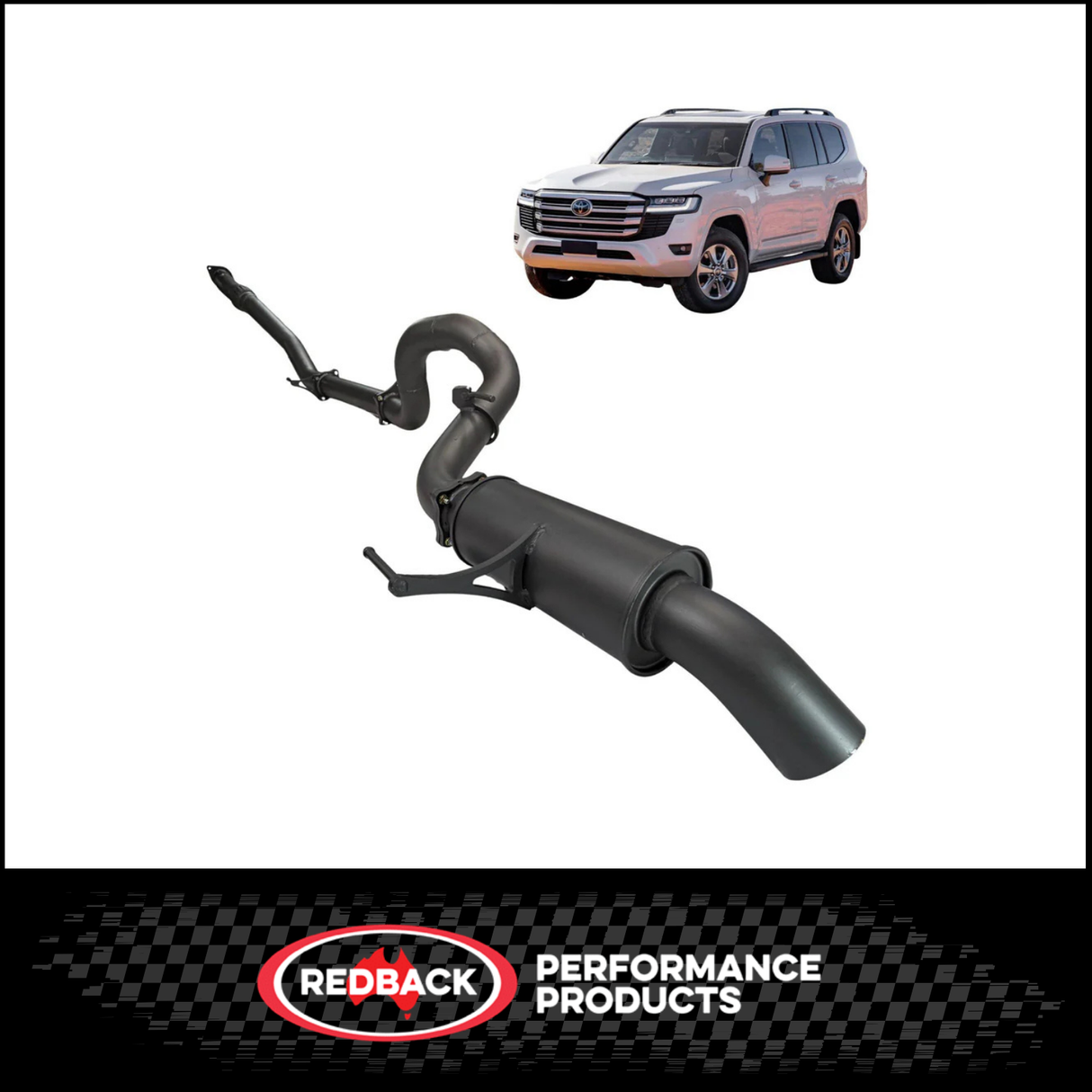 REDBACK 3.5" 409 STAINLESS STEEL DPF BACK EXHAUST SYSTEM FITS TOYOTA LANDCRUISER FJA300R 3.3L V6 7/2021-ON