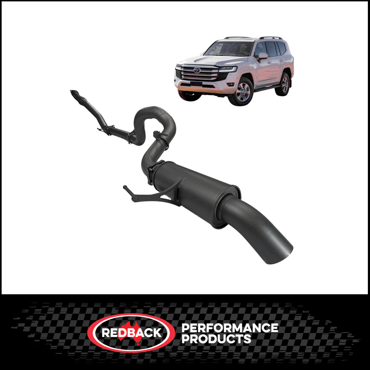 REDBACK 3.5" 409 STAINLESS STEEL DPF BACK EXHAUST SYSTEM FITS TOYOTA LANDCRUISER FJA300R 3.3L V6 7/2021-ON