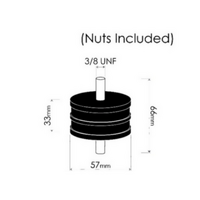 UNIVERSAL COTTON REEL EXHAUST MOUNT 57MM (3/8 UNF THREAD)