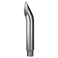 CHROME EXHAUST STACK CURVED REDUCING 6" OD > 5" OD X 60" (1525MM) LONG WITH PLAIN INLET (CPSR6560)