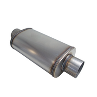 9" X 5" OVAL 14" LONG 4" C/C MEGA POWER 409 STAINLESS STEEL UNIVERSAL MUFFLER (D1026-409)