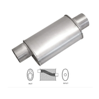 9" X 5" OVAL 14" LONG 4" O/C MEGA POWER UNIVERSAL MUFFLER (D1027M)