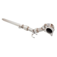 XFORCE 304 STAINLESS STEEL DUMP PIPE WITH CAT (3.5" TO 3") FITS VOLKSWAGEN GOLF R MK6 2009-2013