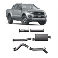 REDBACK 3" 409 STAINLESS STEEL DPF BACK EXHAUST SYSTEM WITH MUFFLER FITS FORD RANGER PX III 2.0L BI-TURBO 10/2018-5/2022