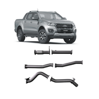 REDBACK 3" 409 STAINLESS STEEL DPF BACK EXHAUST SYSTEM WITH PIPE ONLY FITS FORD RANGER PX III 2.0L BI-TURBO 10/2018-5/2022