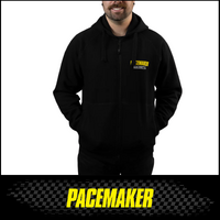 BLACK PACEMAKER HOODIE FEATURING 1972 FORD FALCON XA GT 2 DOOR HARD TOP IN LIME GREEN