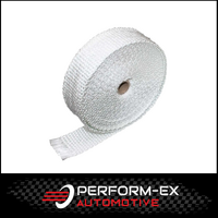 WHITE FIBRE GLASS HEAT TAPE (WRAP) - 4" (101MM) X 3MM X 30MTR (HT400R-30W3)