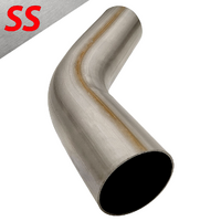 2.5" 63MM X 45° MANDREL BEND 409 STAINLESS STEEL EXHAUST PIPE (MB25045-409R)