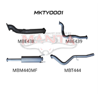 MANTA 3" TURBO BACK WITH MUFFLER EXHAUST SYSTEM FITS TOYOTA HILUX KZN165R 3.0L TD 1999-2005 (MKTY0001)