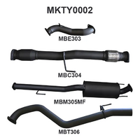MANTA 3" TURBO BACK CAT/MUFFLER EXHAUST SYSTEM FITS TOYOTA HILUX KUN26R 3.0L 4CYL 2005-2015 (MKTY0002)