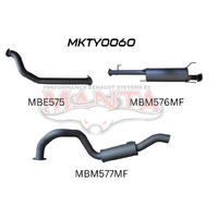 MANTA 3" TURBO BACK EXHAUST SYSTEM NO CAT WITH MUFFLERS FITS TOYOTA PRADO KDJ120R KDJ150R 3.0L 4CYL 9/2007-9/2015 (MKTY0060)