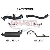 MANTA 3" TURBO BACK EXHAUST SYSTEM FITS TOYOTA LANDCRUISER HZJ105R 4.2L 1HZ WITH CT26 TURBO 1998-2007 (MKTY0088)