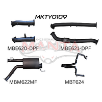 MANTA 3" TURBO BACK EXHAUST SYSTEM WITH LEFT & RIGHT EXIT NO CATS/1 MUFFLER FITS TOYOTA LANDCRUISER VDJ200R 2015-2021 (MKTY0109)