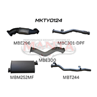 MANTA 3" TURBO BACK EXHAUST SYSTEM FITS TOYOTA LANDCRUISER VDJ79R 4.5L V8 2016-2025 (MKTY0124)
