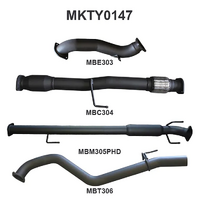 MANTA 3" TURBO BACK CAT/HOTDOG EXHAUST SYSTEM FITS TOYOTA HILUX KUN26R 3.0L 4CYL 2005-2015 (MKTY0147)