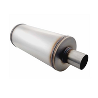 PERFORM-EX 6" ROUND X 14" LONG 2.5" 409 STAINLESS MEGA FLOW UNIVERSAL MUFFLER (O726GP-409R)