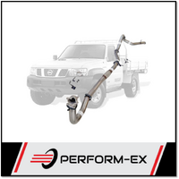 PERFORM-EX 3" STAINLESS STEEL PIPE ONLY TURBO BACK EXHAUST SYSTEM FITS NISSAN PATROL Y61 GU 4.2L TD UTE