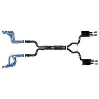 PACEMAKER HEADERS, CATS & 3" CAT BACK EXHAUST WITH QUAD TIPS FITS FORD MUSTANG FN 6TH GEN 5.0L V8 COYOTE 2018-2023 (PP4178-57)