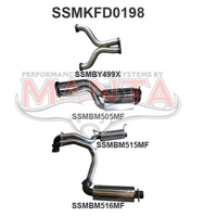 MANTA 3" DUAL CATBACK EXHAUST SYSTEM WITH MUFFLER/MUFFLER FITS FORD FALCON FPV FG SEDAN 5.0L SUPERCHARGED V8 (SSMKFD0198)