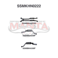 MANTA 3" CATBACK EXHAUST SYSTEM FITS HSV MALOO VY 5.7L 6.0L V8 UTE 10/2002-9/2004 (SSMKHN0222)
