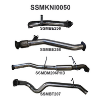 MANTA 3" STAINLESS STEEL TURBO BACK EXHAUST WITH NO CAT/HOTDOG FITS NISSAN PATROL  Y61 GU 3.0L TD WAGON 2007-2016 (SSMKNI0050)